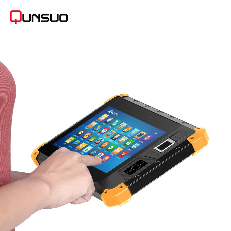 8 inch IP68 Rugged Industrial PDA NFC RFID Fingerprint Reader Android Tablet PC with 4G 2D Barcode Scanner
