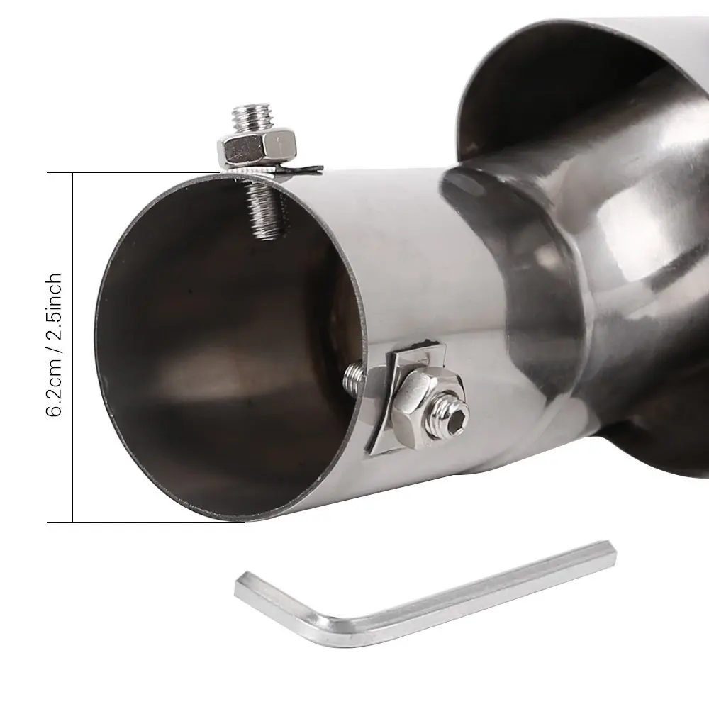 Online 1 pieza de silenciador de escape trasero Punta de salida de tubo de cola para Honda Civic 10th Gen 2016 2017