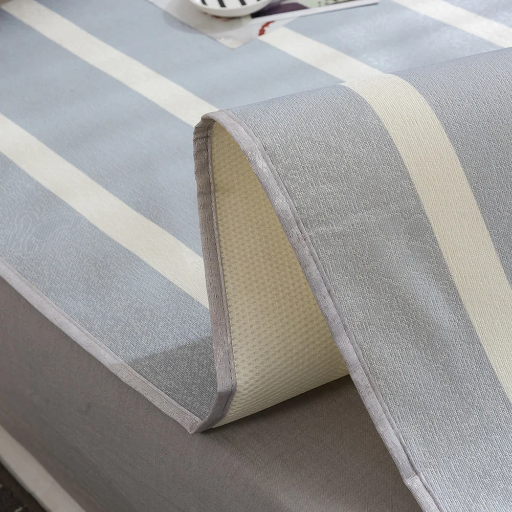 Однотонные полосы печати лед для охлаждения шелковое постельное белье комплект наволочек кондиционер летний коврик для сна