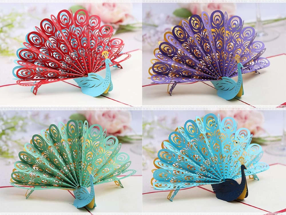 Cartes D Invitation Paon 3d Faites A La Main 10 Pieces Kirigami Origami Carte Postale Pour Fete D Anniversaire Aliexpress Cartes D Invitation Paon 3d Faites A La Main 10 Pieces Kirigami Origami Carte Postale Pour Fete D Anniversaire Aliexpress
