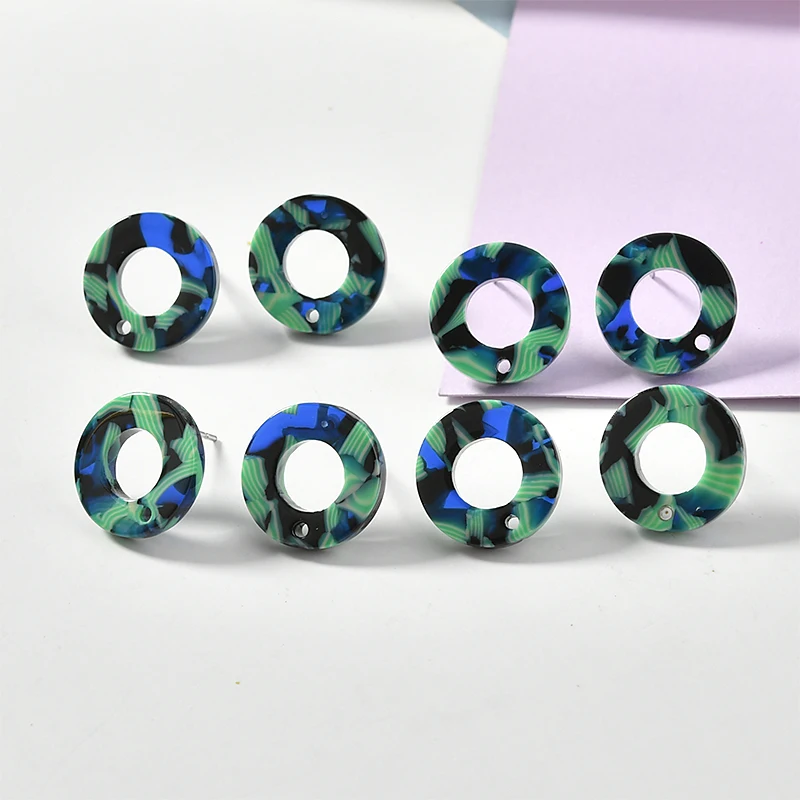 

Ins Japanese acrylic acetate hollow circular earring diy earrings earring earring jewelry accessories