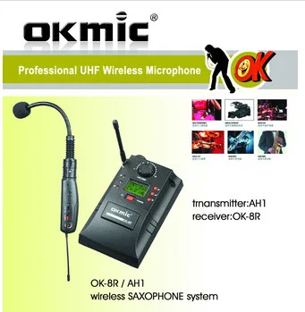 Спецпредложение, okmic UHF PLL 830-842 МГц Беспроводной саксофон беспроводной микрофон для передатчика AH1 приемник Комплекты MJ-8 стеллаж для выставки товаров