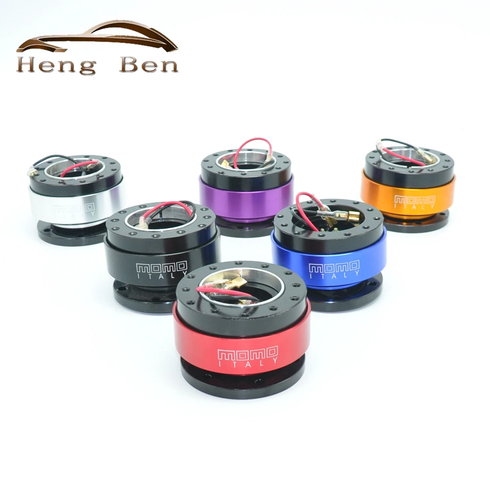 

HB Black Steering Wheel Snap Off Quick Release Hub Adapter Boss kit Universal MOMO Neo Chrome