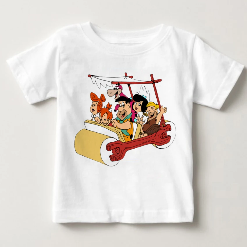 

The Flintstones 1 New Hot Sale baby boy girl T Shirt Funny cartoon Cotton Print Summer Fashion kids clothes MJ