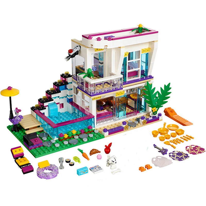 

Lepin 01046 LegoINGly Friends Pop Star Livi House Building Blocks Toy For Children Girls Best gift 41135 Sets