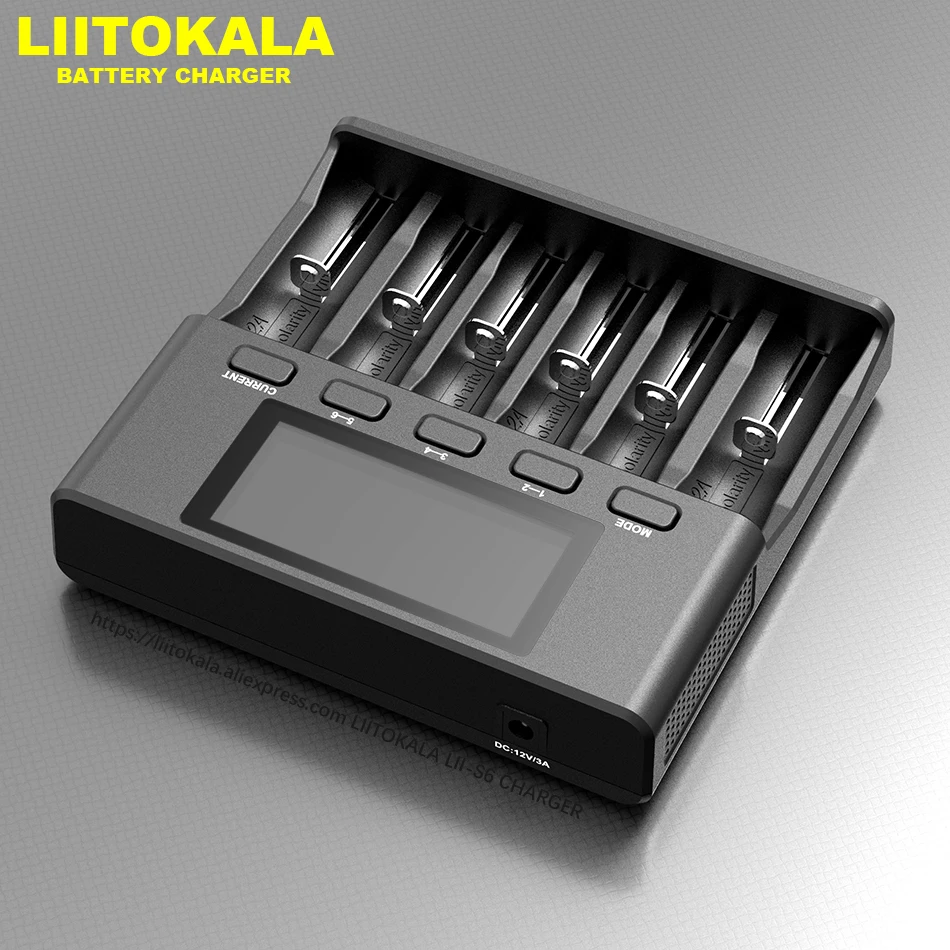 Умное устройство для зарядки никель-металлогидридных аккумуляторов от компании LiitoKala: Lii-S6 Lii-PD4 Lii-500 Батарея Зарядное устройство 18650 6-слот проигрывателя-полярности для обнаружения 18650 26650 21700 32650 AA AAA батареи