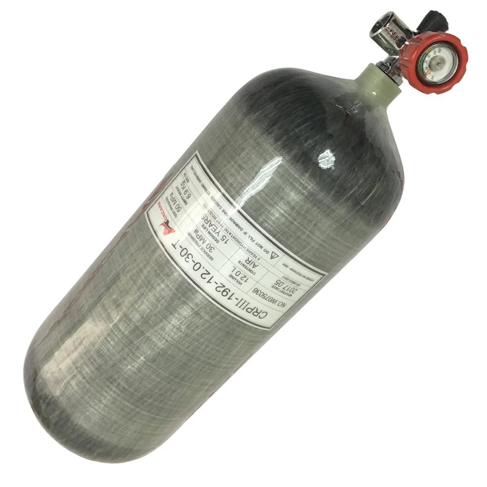 AC31211 Acecare 12L целевой стрельба Пейнтбол PCP ВВС сосуд высокого давления 4500PSI 300bar гПа тесты с переключателем клапан