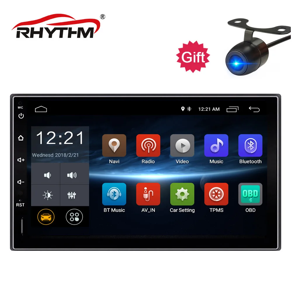 

Android 7.1 Car DVD Radio Multimedia Player Stereo GPS BT WIFI 2DIN 7'' Touch Screen Quad Core 1024x600 For Nissan Toyota Player