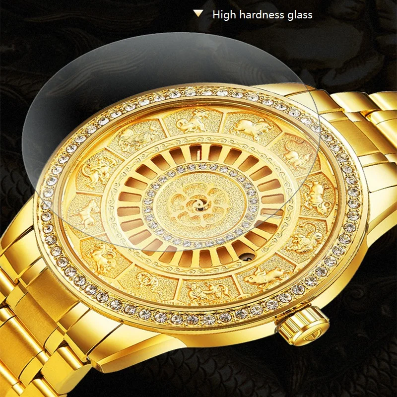 02018 New TEVISE Zodiac Signs Men Watch Automatic Mechanical Wristwatches Limited Edition Watch Men Gold Male Clock saat erkekler (11)