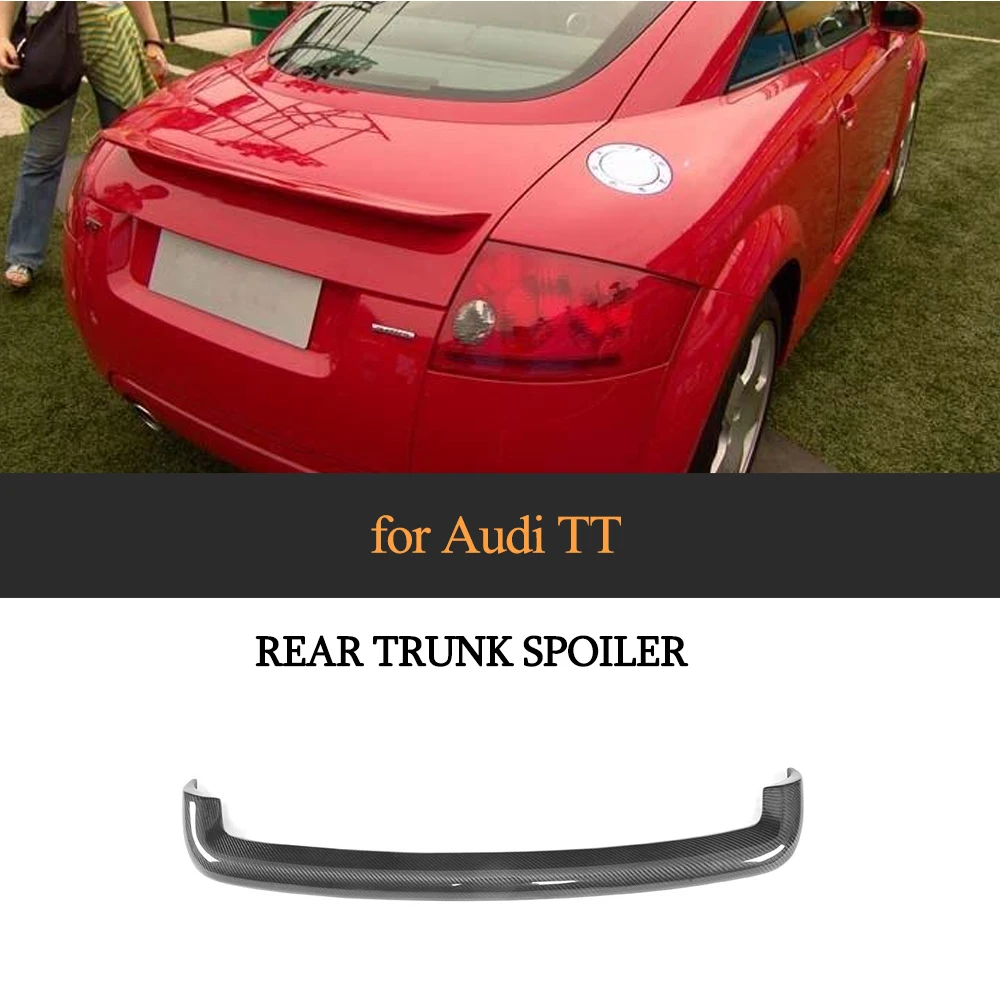 

For TT Carbon Fiber Rear Trunk Spoiler Wing Boot Lip for Audi TT MK1 Type 8N 1998 - 2006 Car Sticker
