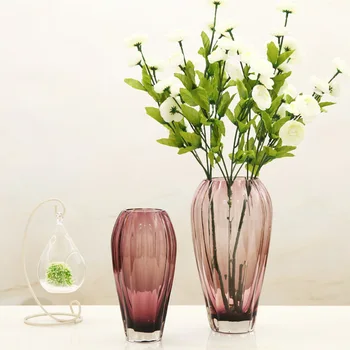 

Creative Handicraft Glass Vase Modern Simplicity Style Tabletop Glass Vase Decoration Home Living Room Decoration Gift