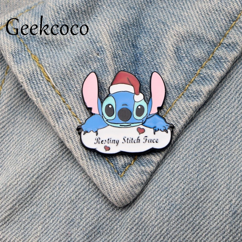 Stitch Lilo Jumba Jookiba цинковый сплав булавки для галстука значки para рубашка сумка Одежда Кепка рюкзак броши для обуви Значки украшения J0082