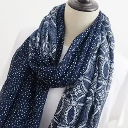 2019 Новый В Ретро этническом стиле цветной геометрический шарф Тибетский синий цифровая печать хлопоковая и льняная пляжное полотенце-шарф