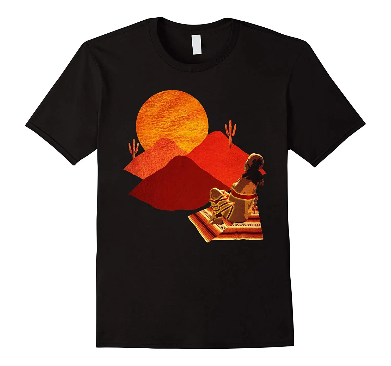 

"Southwest Shibari Sunset" Japanese Rope Bondage T-ShirtRound Neck T-Shirts