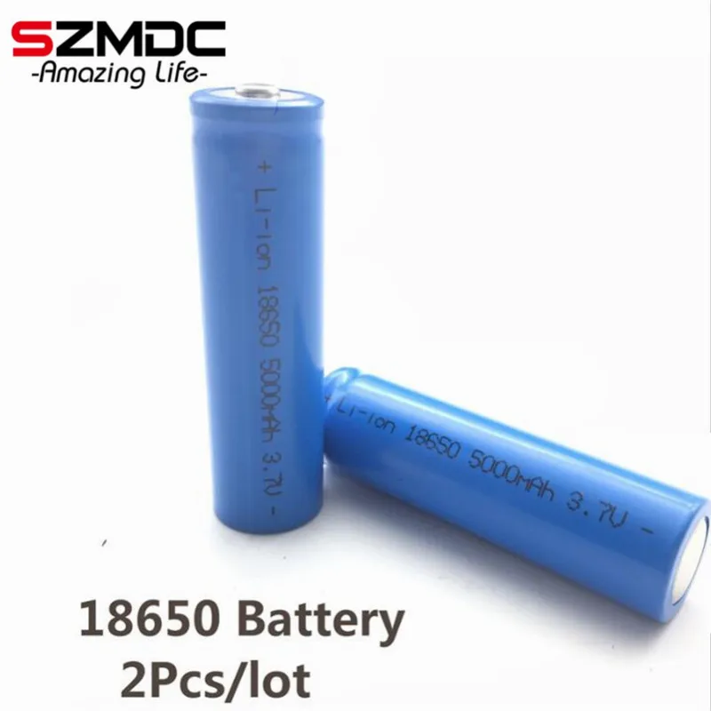 

2PCS/lot 3.7V 5000 18650 Battery Li-ion Rechargeable Large Capacity Battery Flashlight Hot New Hot Power Large