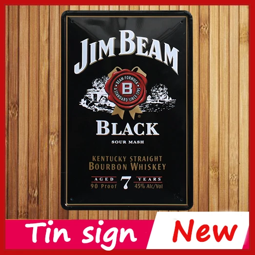 hot chic home bar black j beam vintage metal signs home decor vintage tin signs