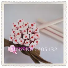 L-03 100 шт. мм 5 мм Ace of Hearts форма фруктовый тростник Необычные дизайн ногтей полимерная глина тростника