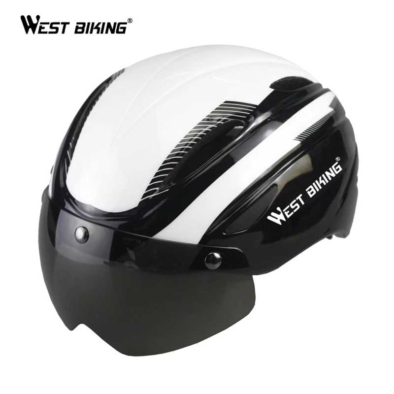 cheap WEST BIKING Bicycel Helmet Windproof Magnet Glasses Bike Helmet Outdoor Casco Ciclismo Bicicleta MTB Road Riding Cycling Helmet
