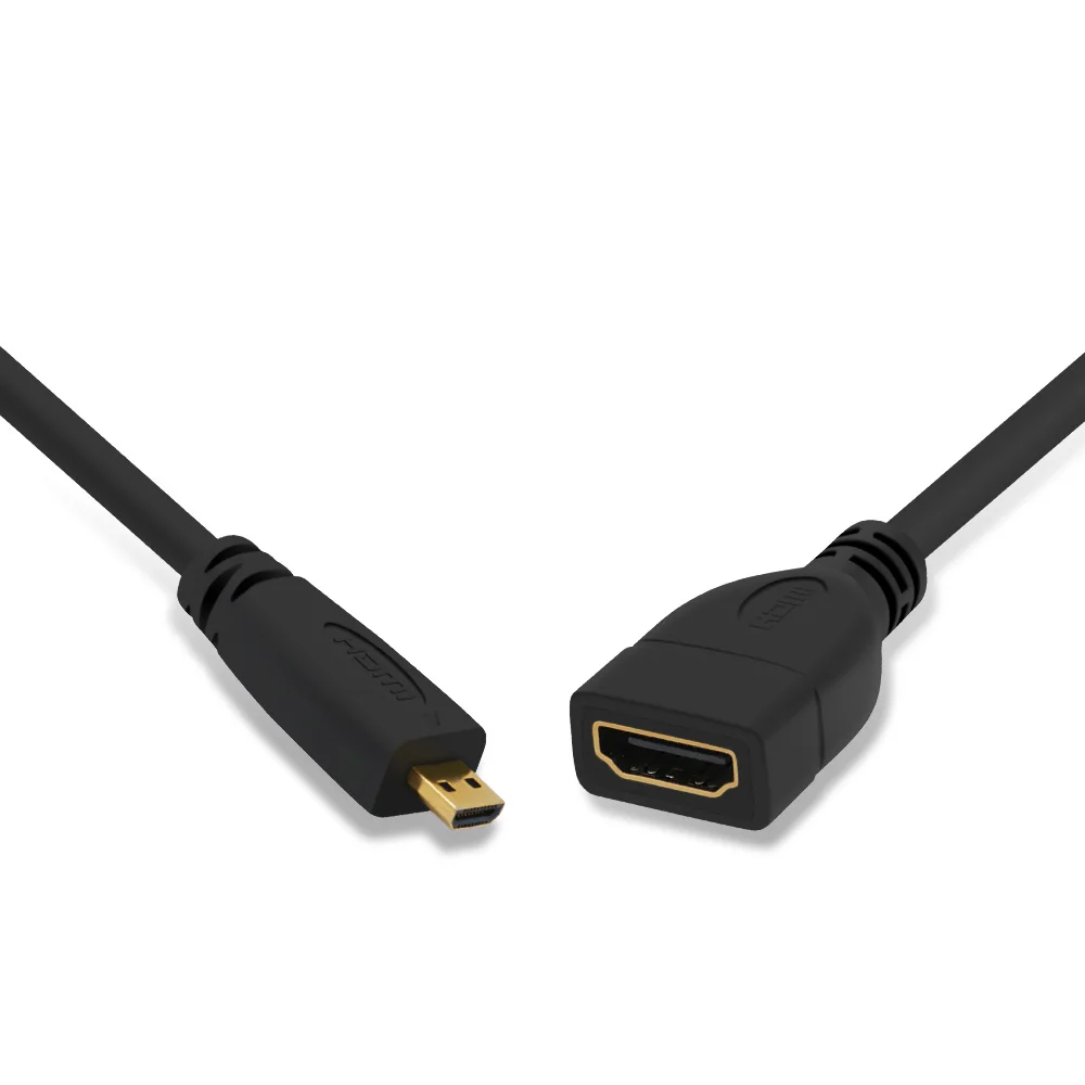 Кабель удлинитель High rosolution 1080P 3D Micro HDMI штекер гнездо позолоченный адаптер для