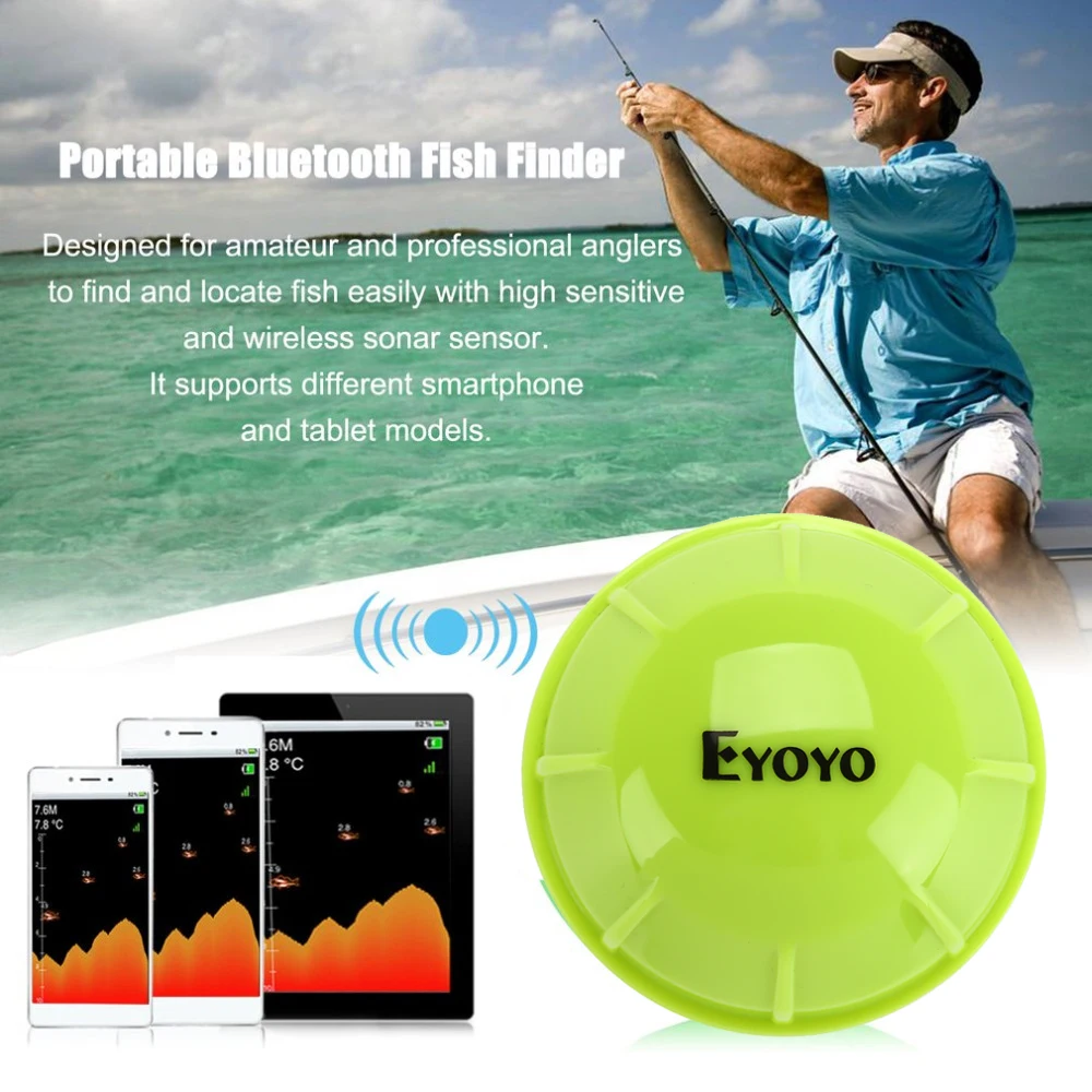 Eyoyo E1 Sonar эхолот для рыбалки Bluetooth эхолот для IOS Iphone Android озеро море Рыбалка