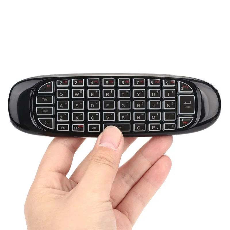 Русский Английский C120 Fly Air mouse 2,4G мини беспроводная клавиатура перезаряжаемый пульт дистанционного управления для Android tv пульт дистанционного управления tv Box PC