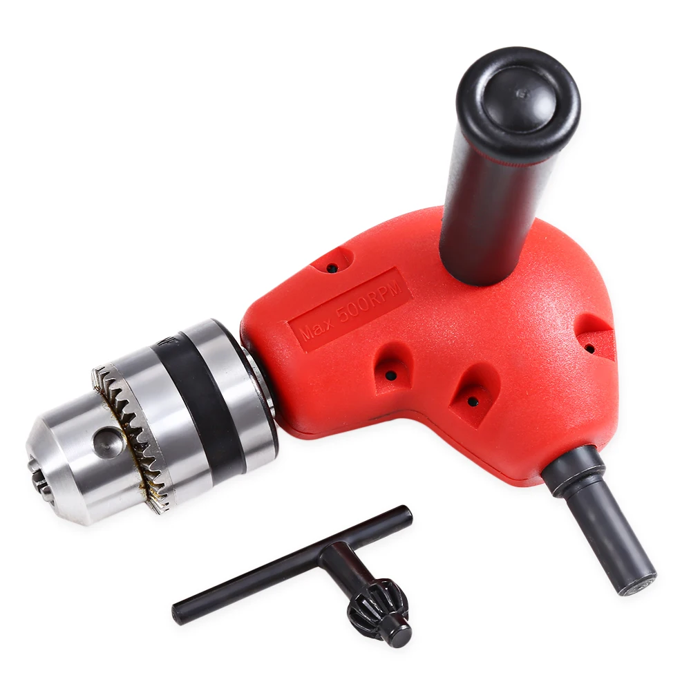 

90 Degree Right Angle Dril Adapter Professional Three Jaw Chuck Metal Gear Accessory Tool 1-10mm Round Shank Drill bits Tools
