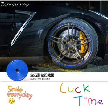 

8M/Roll Car Wheel Protector Hub Sticker for mercedes w204 ix35 skoda superb chevrolet captiva vw touran kia sportage Accessories