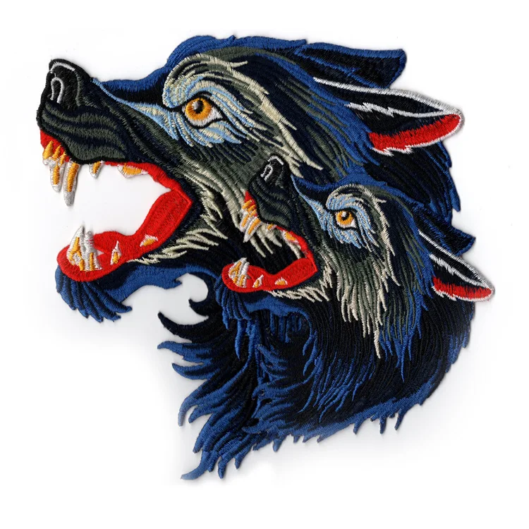 1pair Cartoon Animal Wolf Water Soluble Embroidery Patch for Clothes Iron on Patches Applique Diy Accessorie SC4333 1pair Cartoon Animal Wolf Water Soluble Embroidery Patch for Clothes Iron on Patches Applique Diy Accessorie SC4333