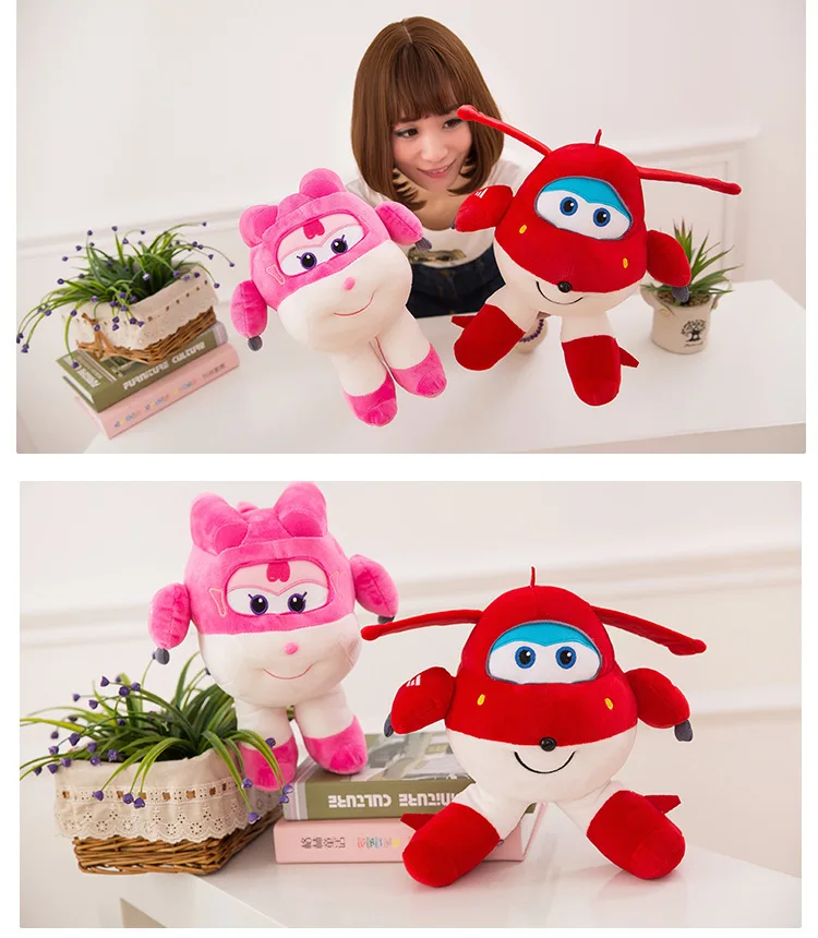30//40//50 CM Kids Super Wings TV Animation Gift Plush Soft Toy Doll Stuffed Toys