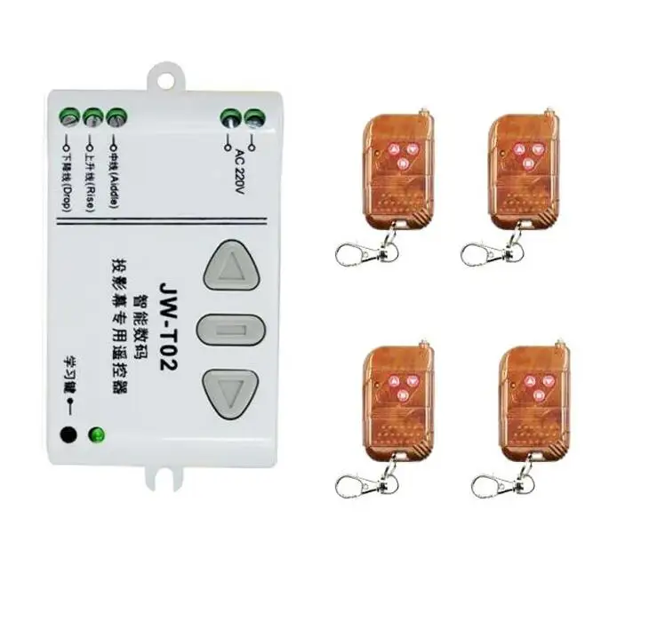 

free ship JW-T02 RF Wireless Remote Control 433/315mhz for Electric Projector Screens Electric Curtains/Tower garage door