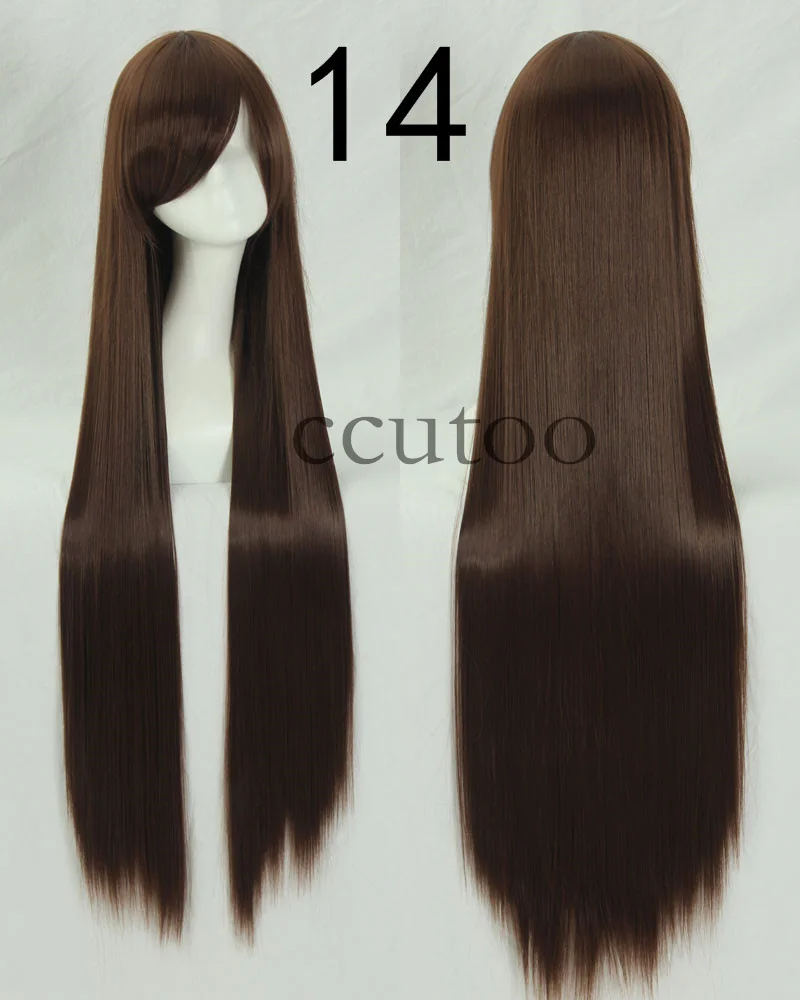 Ccutoo 100 см длинные прямые синтетические волосы высокая температура косплей парики 82 цвета доступны - Цвет: P1B/30