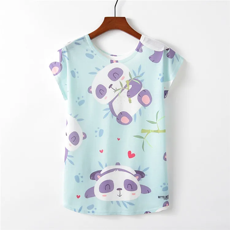 Summer Autumn Women T-Shirts for Girls Harajuku Kawaii Cute Style Bird Print Loose T-shirt New Casual Lady Short Sleeve Tops Tee