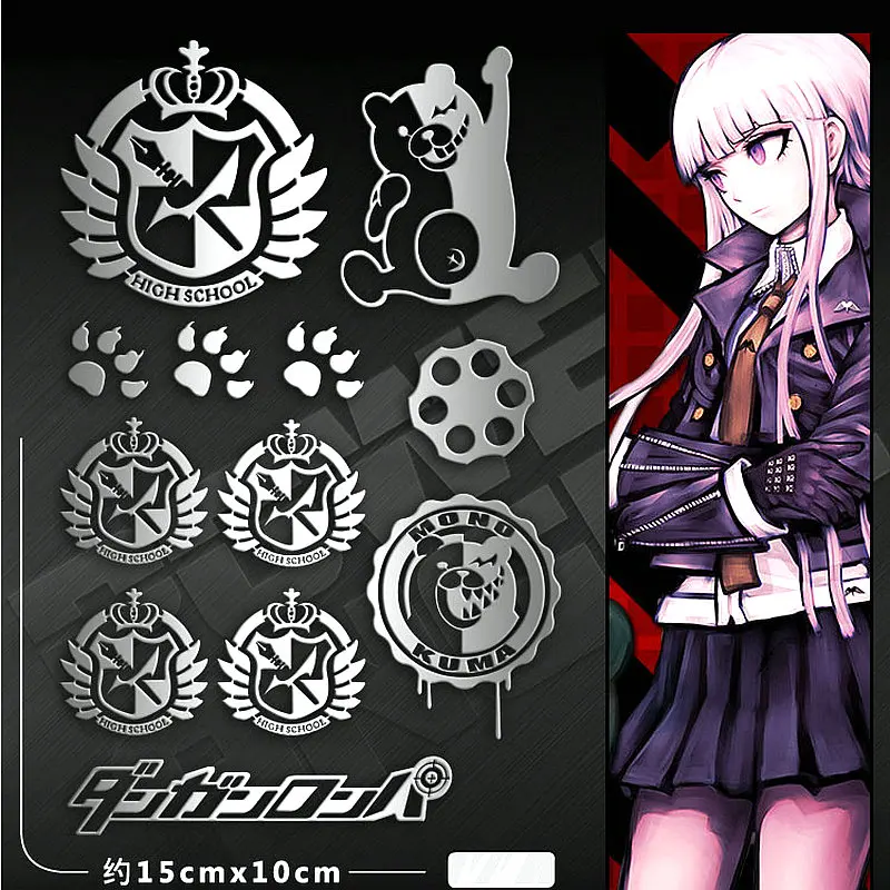 12pcs/set Japanese Anime Danganronpa Monokuma 3D Metal Stickers For Phone Laptop Car Fridge Decal Sticker DIY Toy Sticker 12pcs/set Japanese Anime Danganronpa Monokuma 3D Metal Stickers For Phone Laptop Car Fridge Decal Sticker DIY Toy Sticker