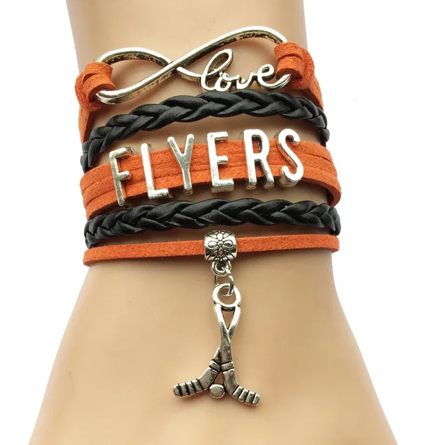 infinity love philadelphia flyers team bracelet nfl hockey charm nfl flyers
