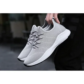 

FGHGF Fall Breathable Net Deodorant Men'S Shoes Leisure Board Shoes Young Students Fly Weave Leisure Shoes The Movement Style