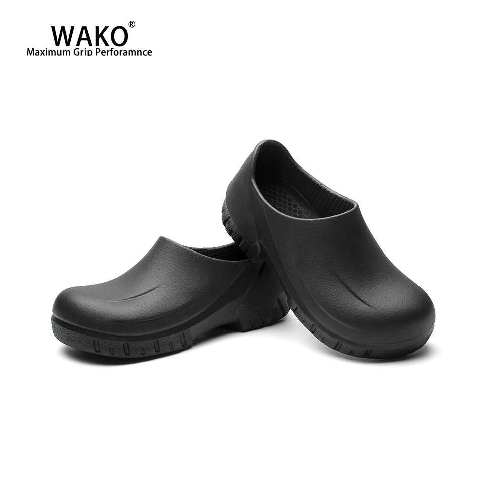 WAKO Anti-Skid Chef Shoes For Men Non-Slip Hotel Restaurant Kitchen Work Shoes Waterproof Safety Cook Shoes Sandals Black 9033 WAKO Anti-Skid Chef Shoes For Men Non-Slip Hotel Restaurant Kitchen Work Shoes Waterproof Safety Cook Shoes Sandals Black 9033