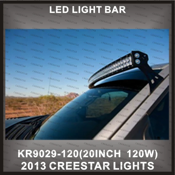 

Curved CREE spot flood combo Led offroad bar 120W 12V 20" led 4x4 ATV light Bar KR9029-120 2pcs/lots DHL free shipping