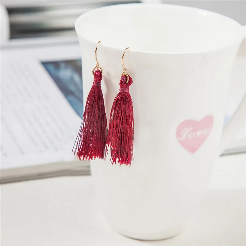 2018 Trendry Earrings for Women Bohemian Earrings Women Long Tassel Fringe Dangle Earrings Jewelry for gift Brincos J05#N (5)