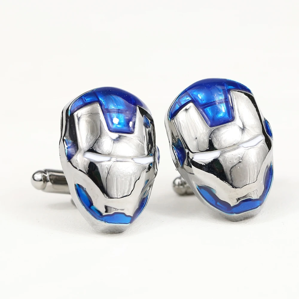 

MS JEWELS Movie Jewelry Mans Gifts The Avengers Super Hero Ironman Steel Cufflinks Shirt Cuff Link Promotion Drop Ship