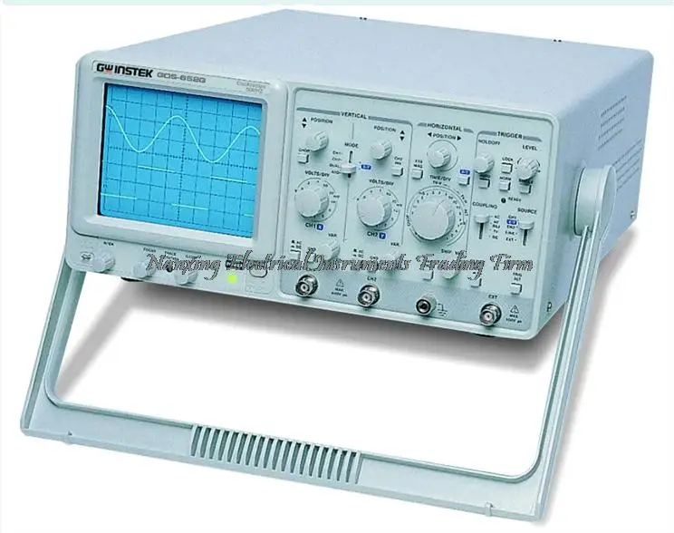 Быстрое прибытие Gwinstek GOS-653G 50 МГц, 2 канала, аналоговый осциллограф с задержкой развертки