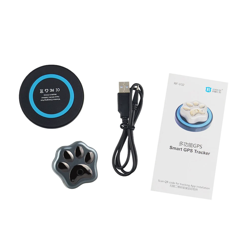 Newest RF V32 Small Mini Waterproof GPS Pet Tracker for dogs cats with