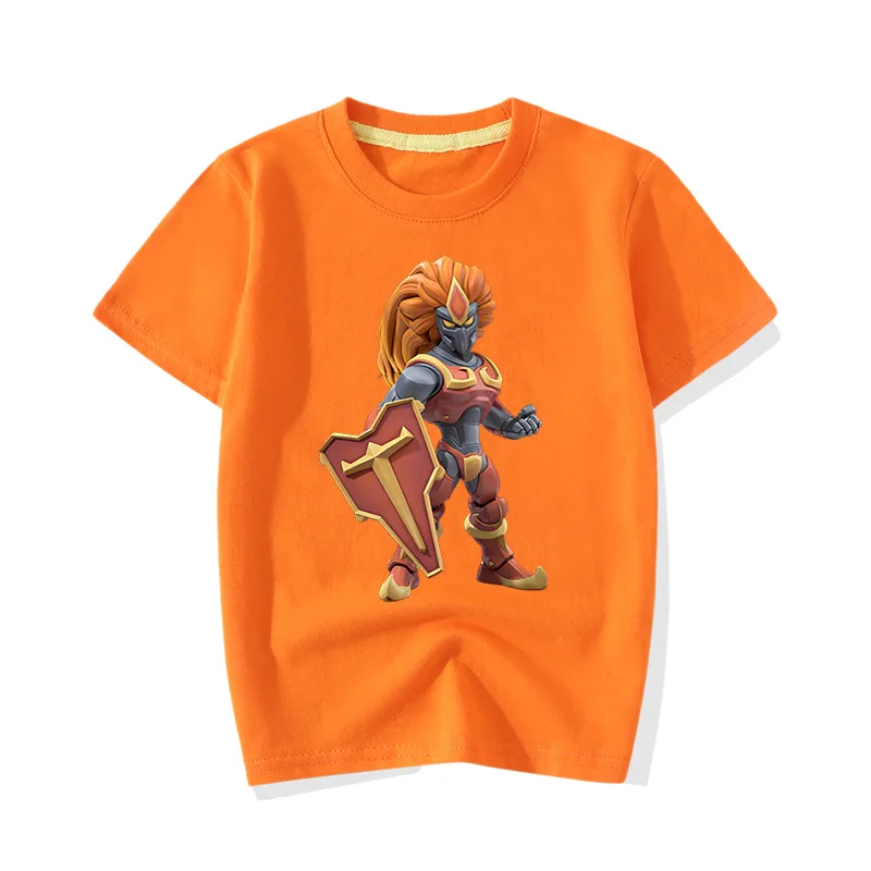 

Gormiti Kids Summer T-shirts Short Sleeve Clothes Big Boy O-Neck Tee Tops Girls Pink 100%Cotton Casual Tshirts Clothing JY030