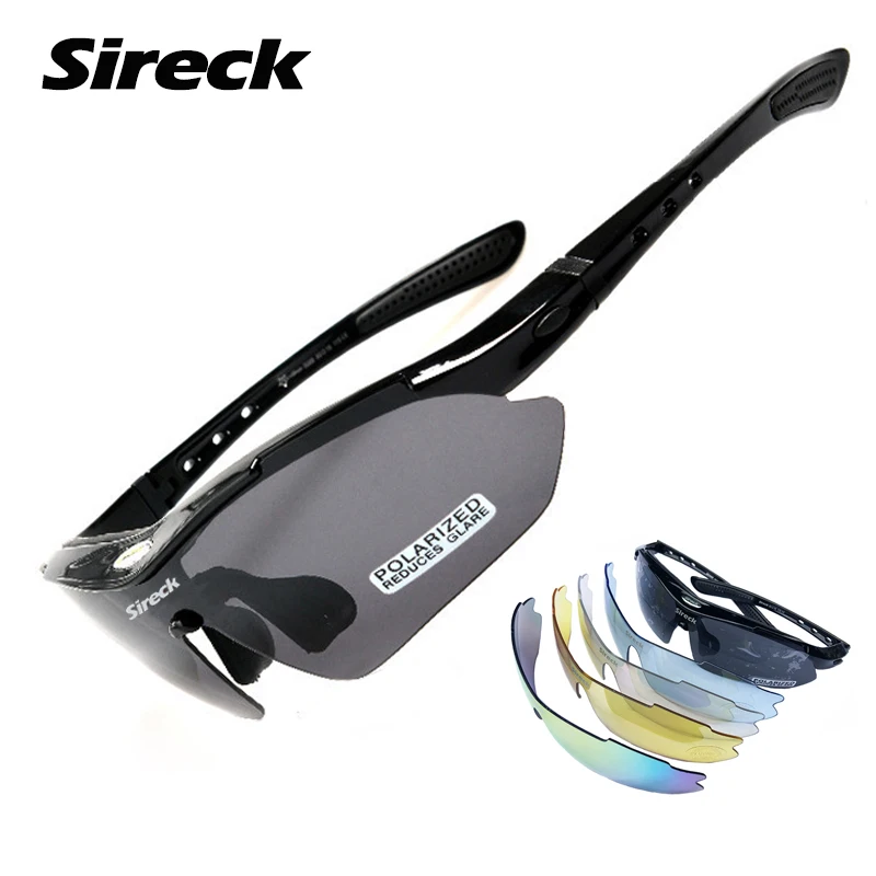 Sireck рыбацкие солнцезащитные очки, очки для велоспорта мужские и женские УФ-защитные поляризованные очки для рыбалки 5 линз для спорта на открытом воздухе велосипед gafas