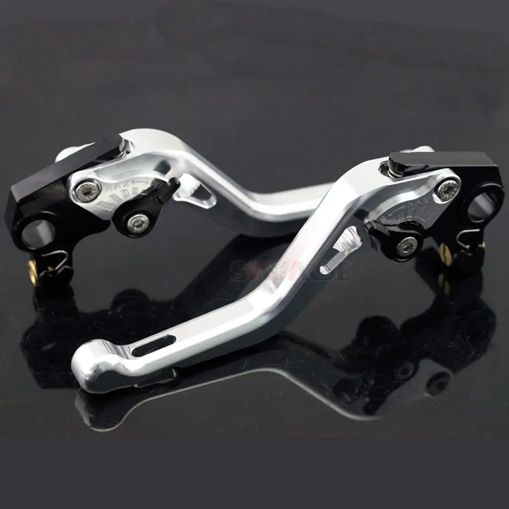 Для Gilera GP 800 GP800 2007 2008 2009 Короткие тормозные рычаги сцепления аксессуары для мотоциклов CNC регулируемый красный/серебристый/черный - Цвет: silver