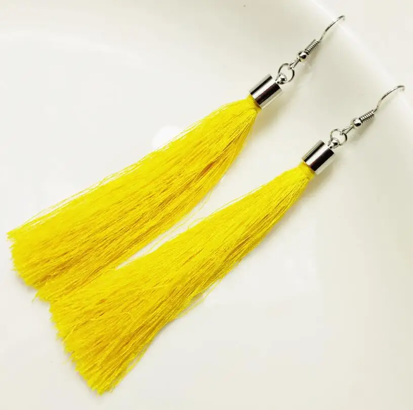 

Vintage Tassel Earrings Women Fashion Brand Jewelry Geometric Silver Color Simple Dangle Drop Earrings