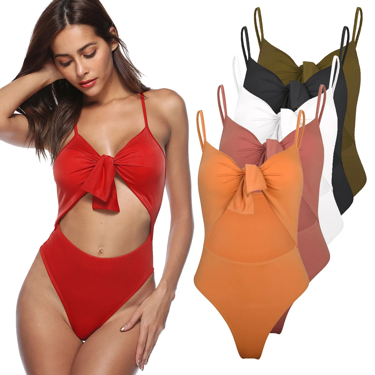 Summer Sexy Women's Bodysuit Navel Deep V neck Short Tops Sweet Beach