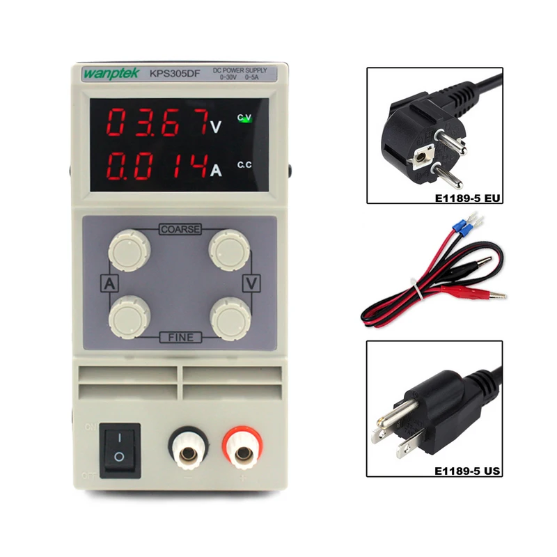 

Adjustable Switching power supply 4 Digits LED Display 30V 5A Mini laboratory DC Power Supply High Precision Variable KPS305DF