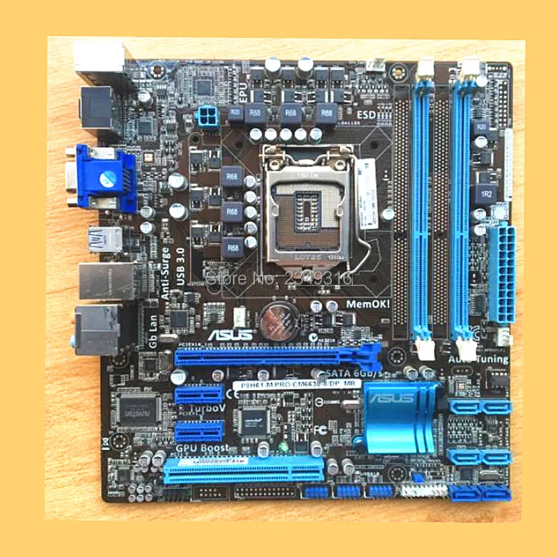Для Asus P8H61 M PRO/CM6630/DP_MB материнская плата H61 USB 3 0 HDMI разъем LGA 1155 i3 i5 i7 DDR3 оригинальная