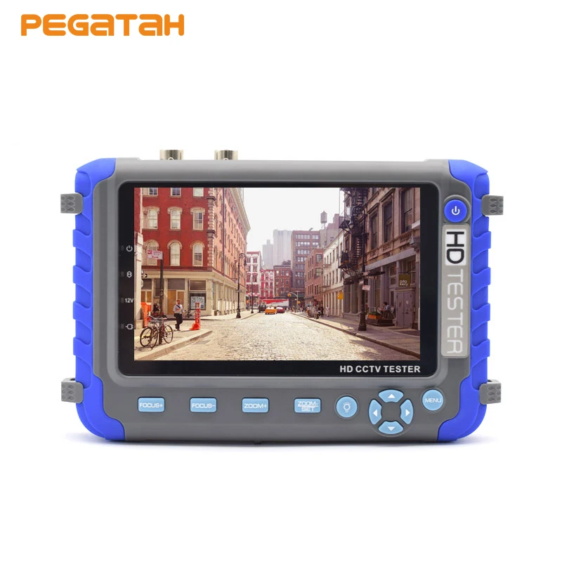 

5 inch LCD 5MP 4MP TVI AHD CVI Analog CVBS Security Camera CCTV Tester Support UTC VGA input 485 PTZ UTP Cable test