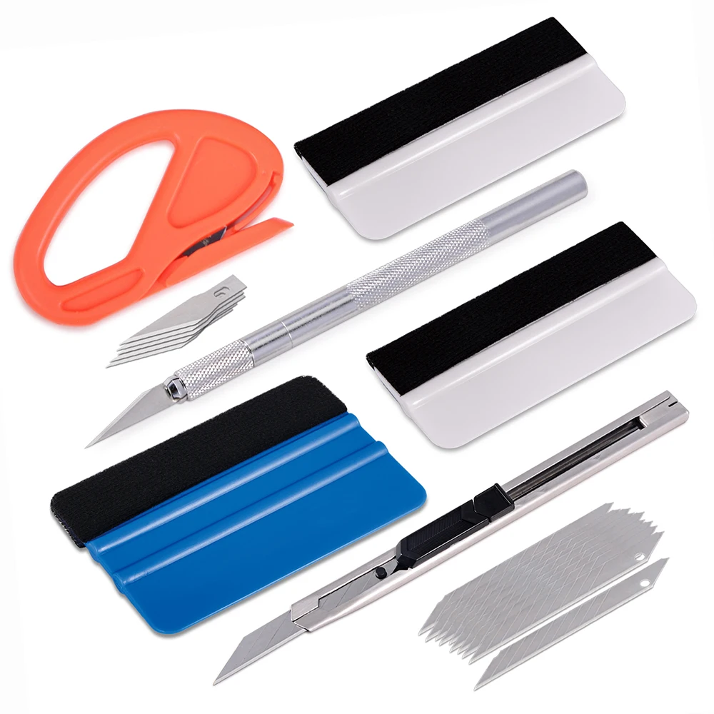 

FOSHIO Vinyl Wrap Car Tools Carbon Film Wrapping Squeegee Scraper Cutter Knife Set Window Tint Car Stickers Styling Accessories